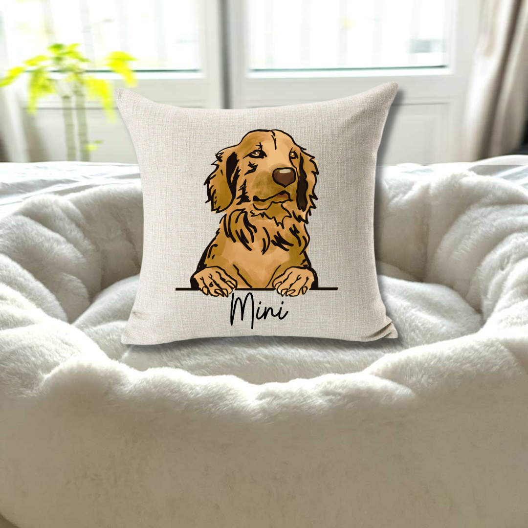 Pillow, Custom Dog Print