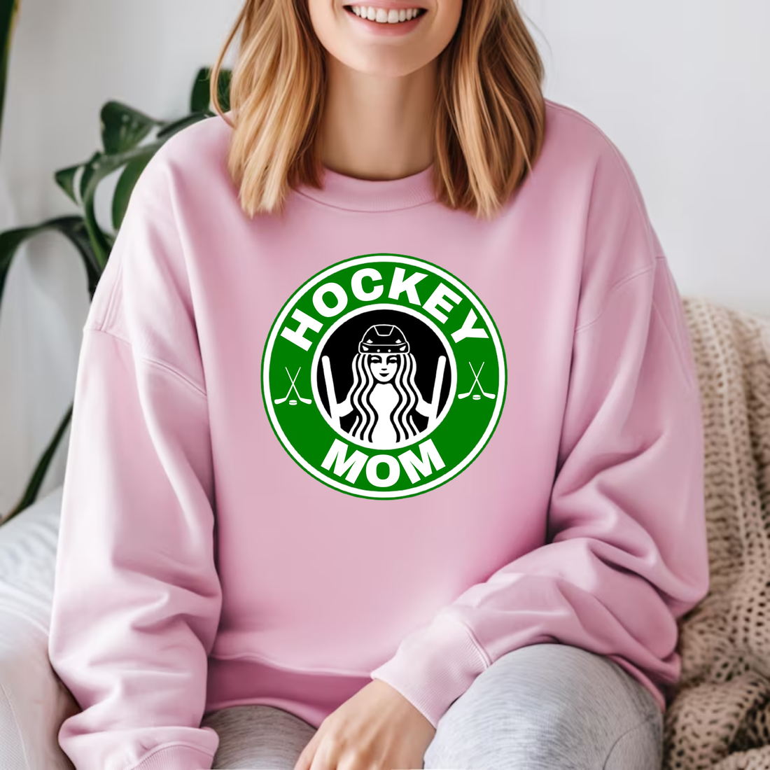 Hockey Crew Sweatshirt, Coffee Mom