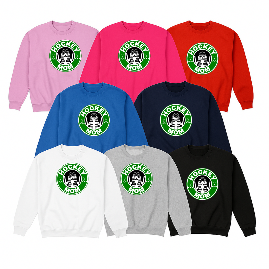 Hockey Crew Sweatshirt, Coffee Mom