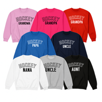 Hockey Crew Sweatshirt, Grandpa / Grandma / Nana / Papa / Aunt / Uncle / etc