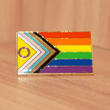 Enamel Pin, Intersex Pride Progress Flag, LBGTQ