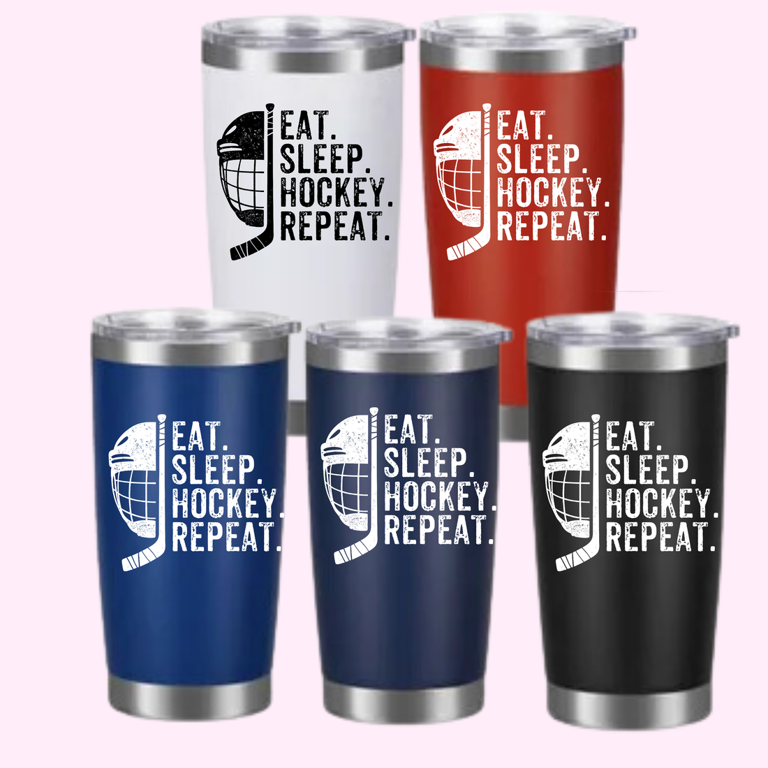 20oz Coffee Tumbler, Eat Sleep Hockey Repeat