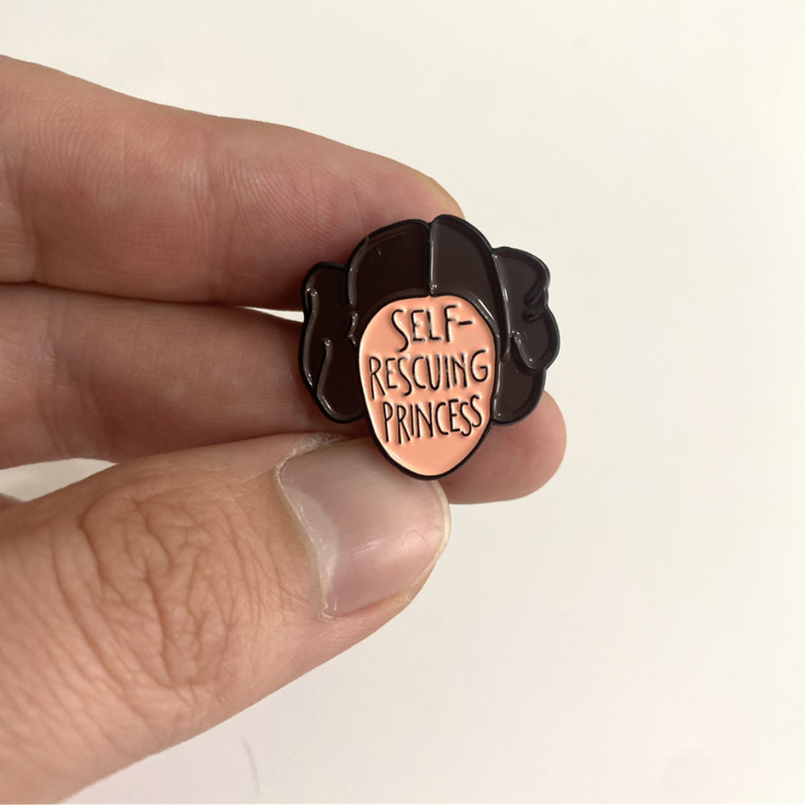 Enamel Pin, Self Rescuing Pricess, Women's Empowerment