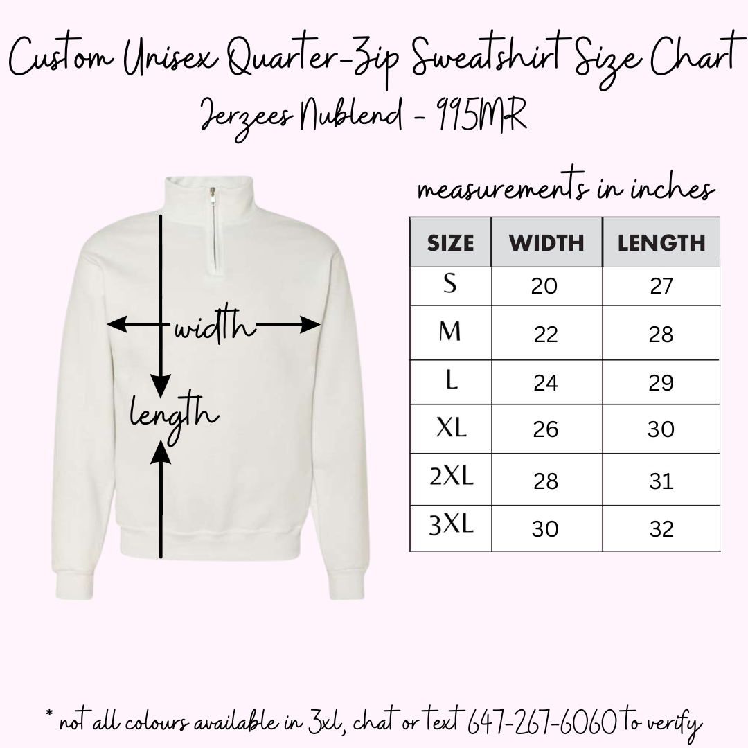 Custom Unisex Quarter-Zip Sweatshirt,  Nublend®