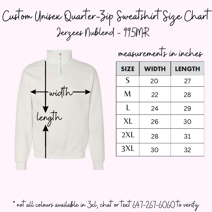 Custom Unisex Quarter-Zip Sweatshirt,  Nublend®