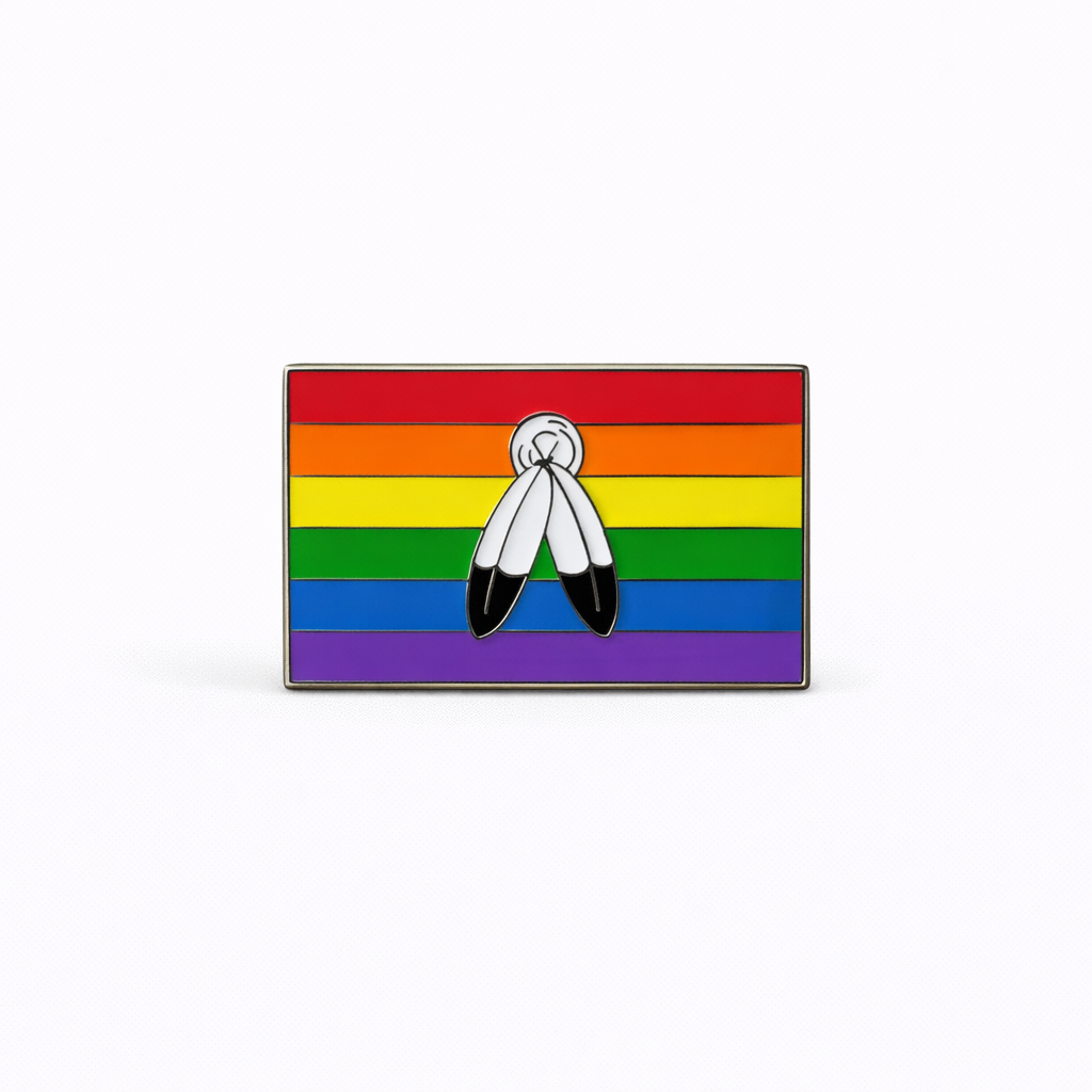 Enamel Pin, 2 Spirit Pride Flag, 2SLGBTQI+
