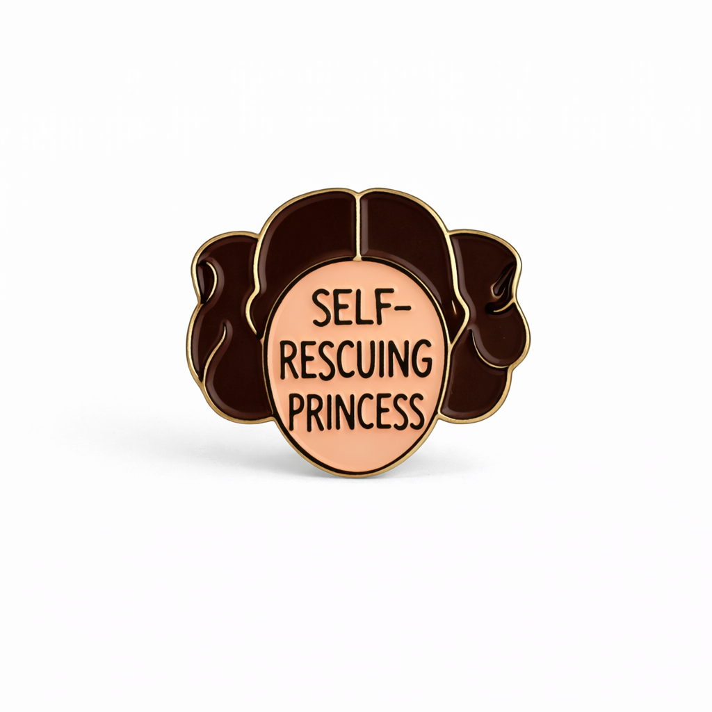 Enamel Pin, Self Rescuing Pricess, Women's Empowerment
