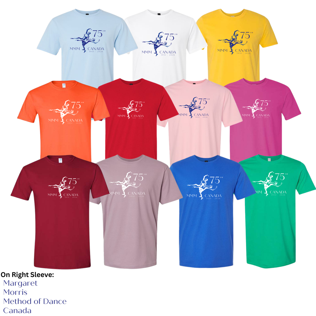 T-Shirt, MMM, 11 Graduated Colour Levels