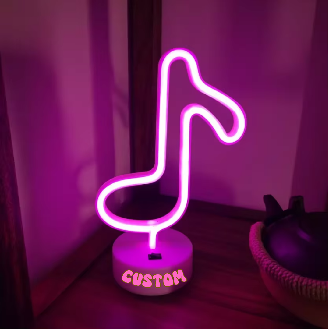 Neon Light, Customized with a Name On the Base