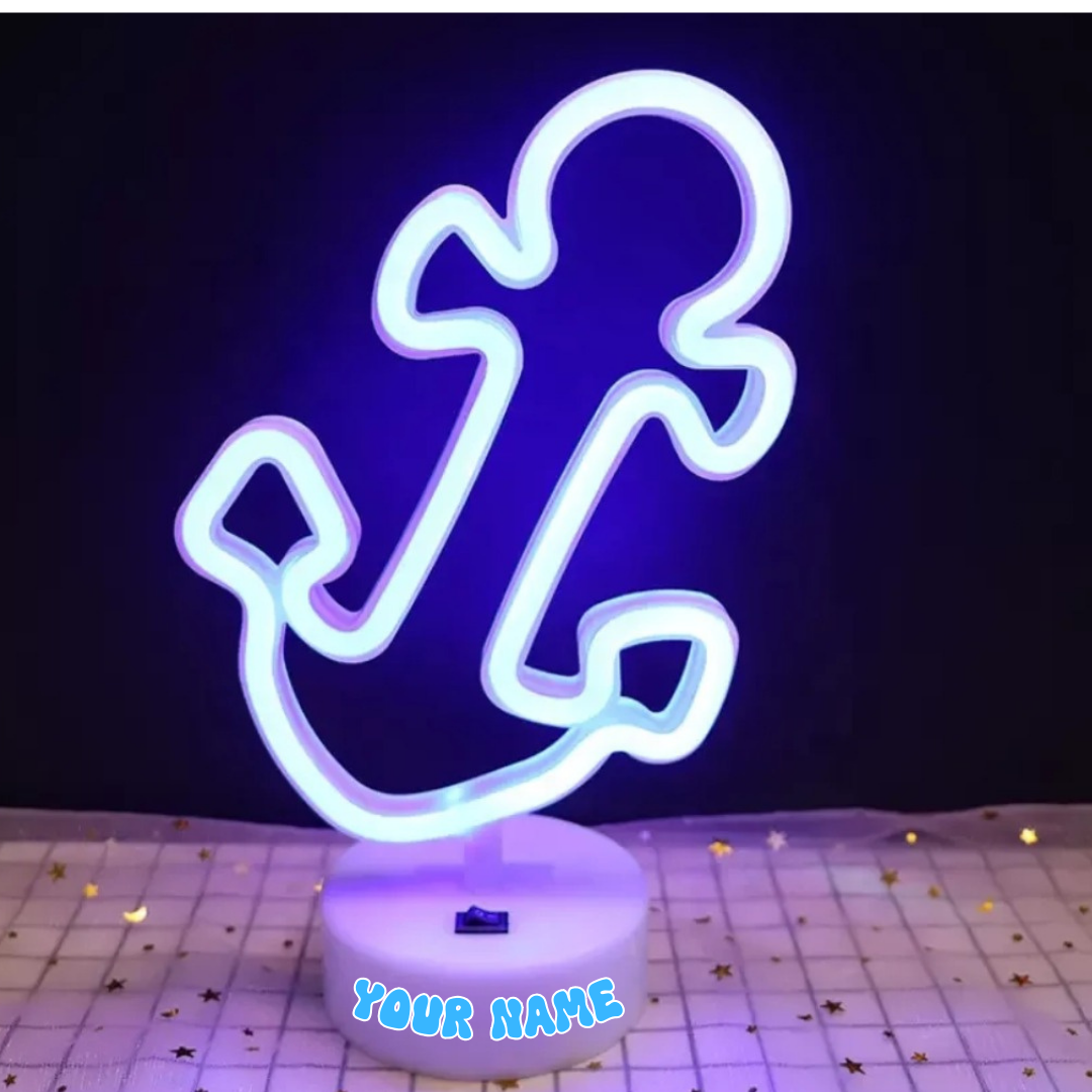 Neon Light, Customized with a Name On the Base