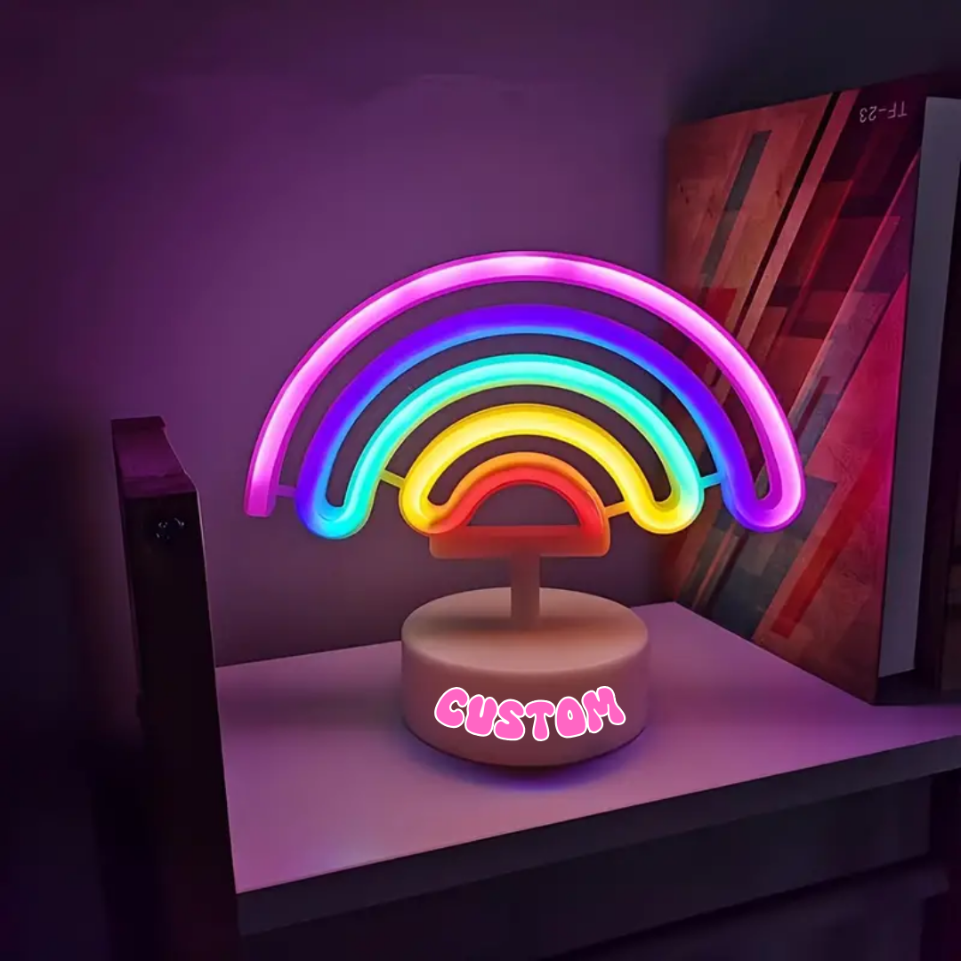 Neon Light, Customized with a Name On the Base