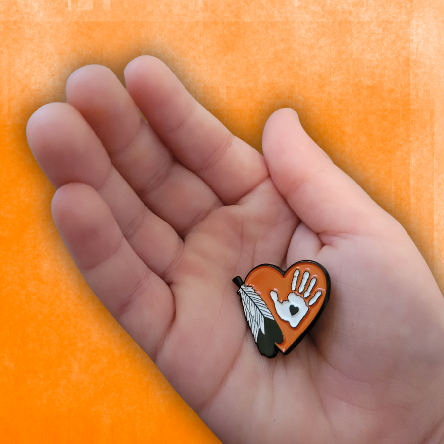Enamel Pin, Indigenous Reconciliation, Orange Shirt Day, Every Child Matters