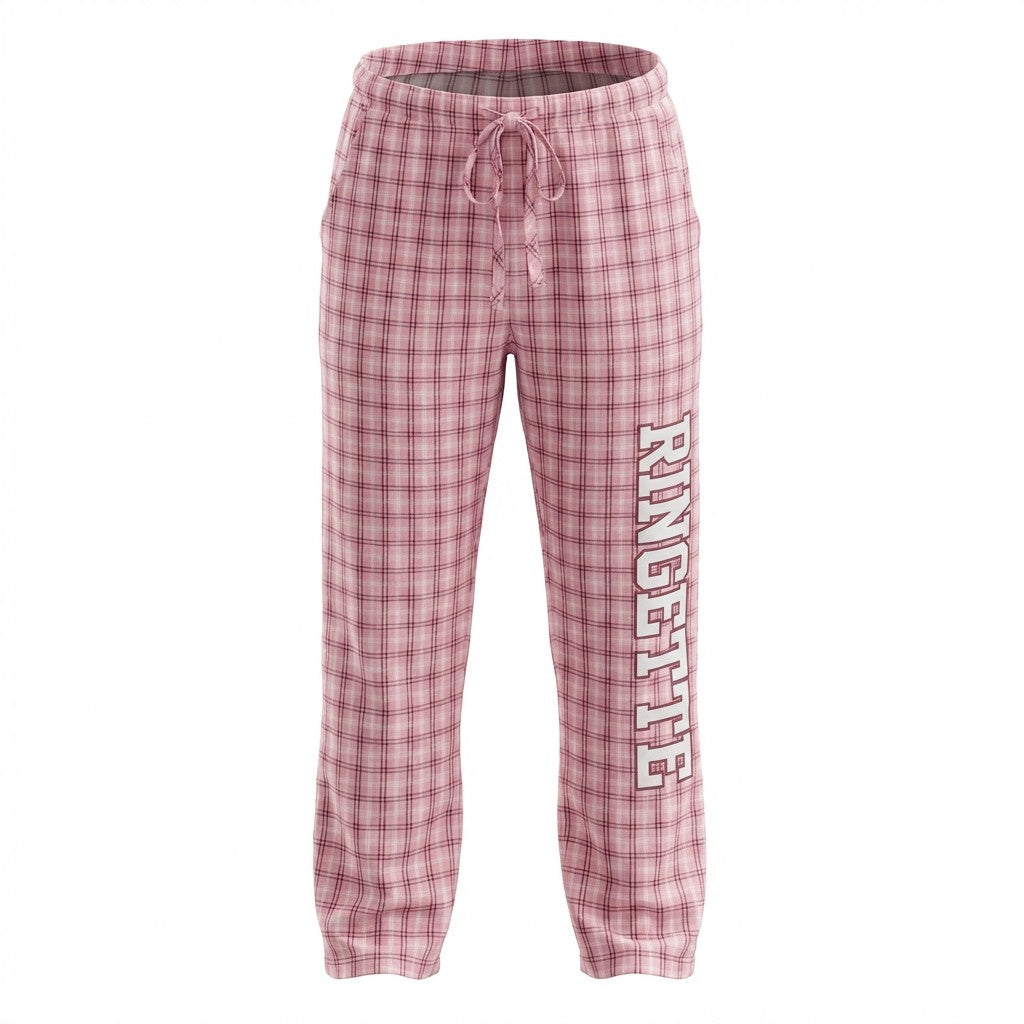 Cotton Poplin Pants, Plaid, Ringette