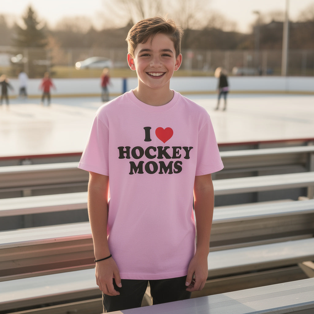 Hockey T-Shirt, I Heart Hockey Moms