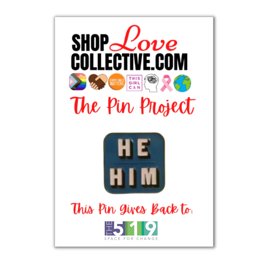 Enamel Pin, Pronouns, She/Her, He/Him, They/Them