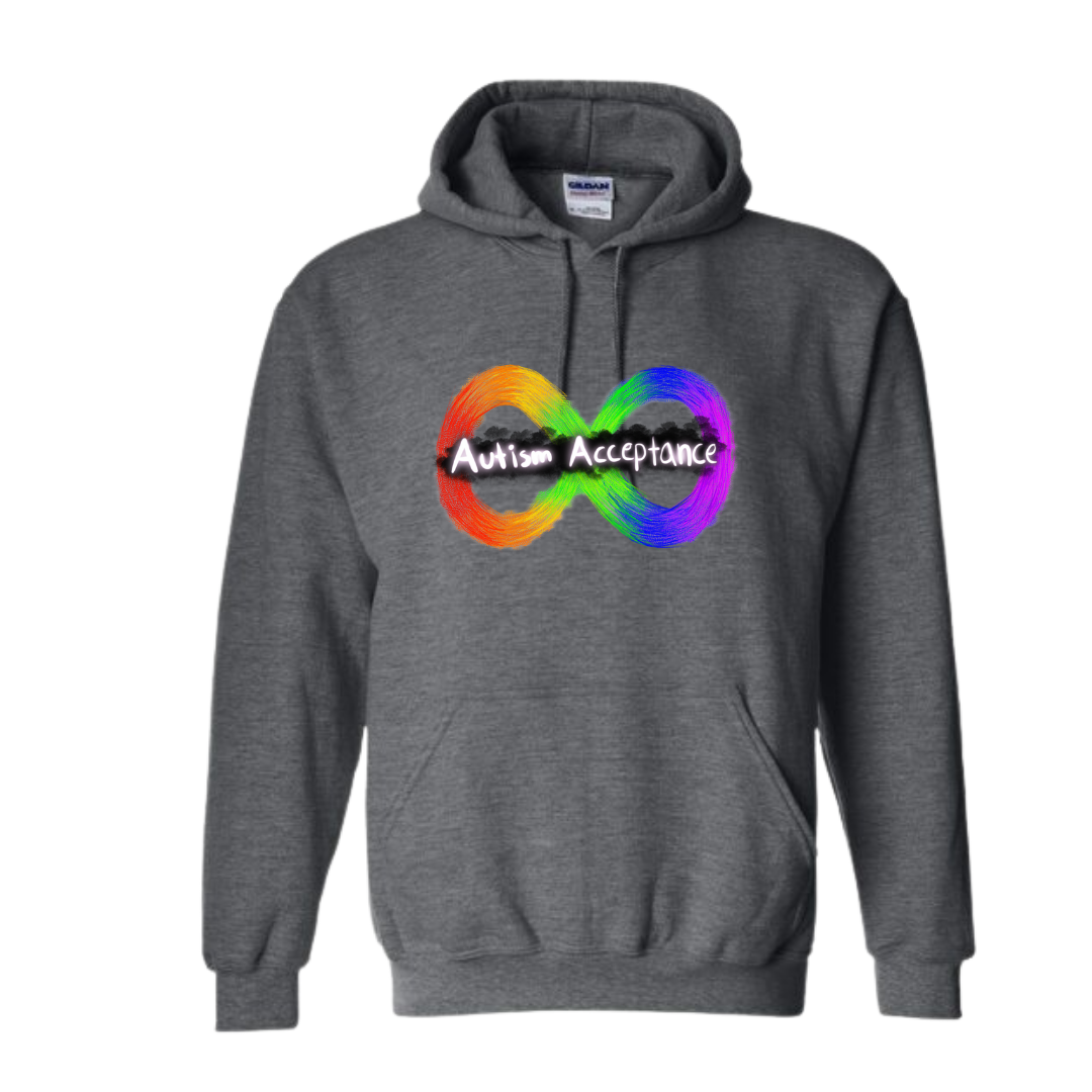 Hoodie, Autism Acceptance, The Artsy Autistic, Adult Unisex