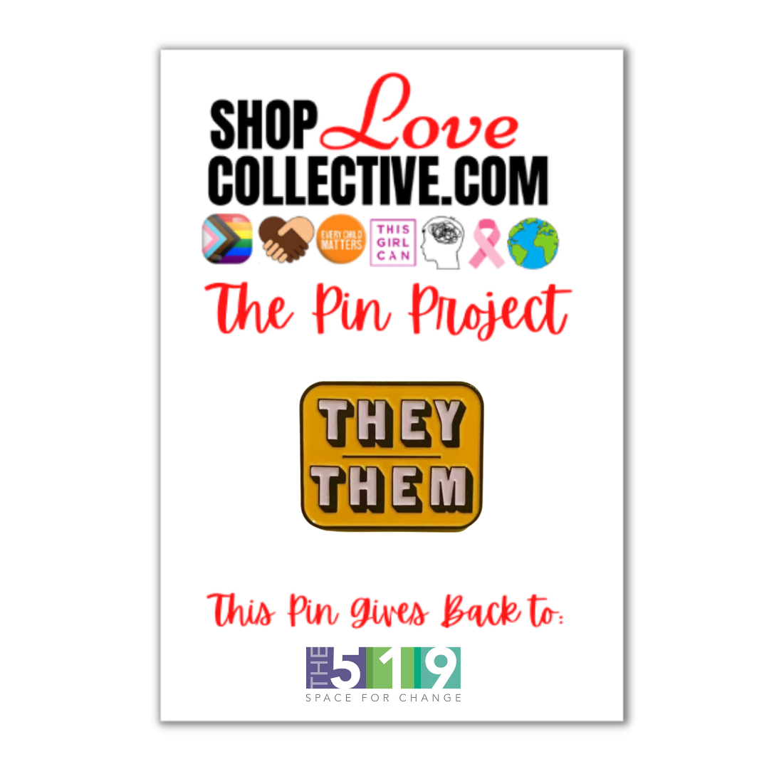 Enamel Pin, Pronouns, She/Her, He/Him, They/Them