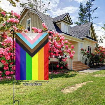 Pride Progress Garden Flags, 12" x 18"