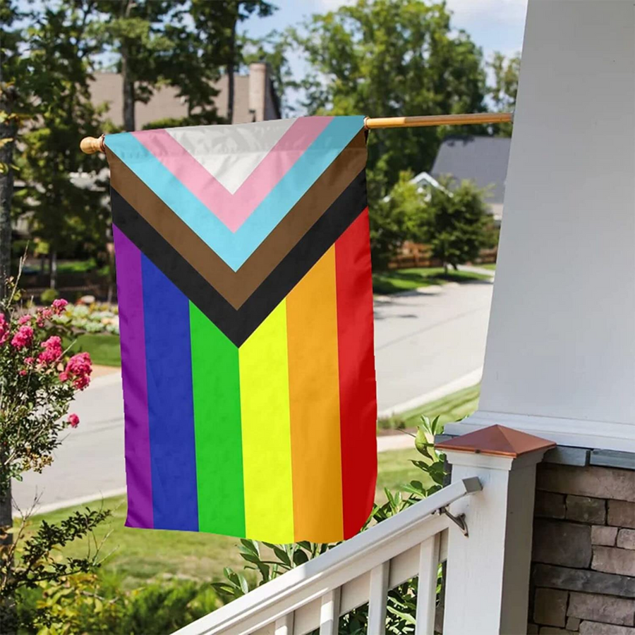 Pride Progress Garden Flags, 12" x 18"