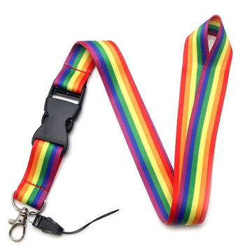 Lanyard, Pride, Rainbow Stripes