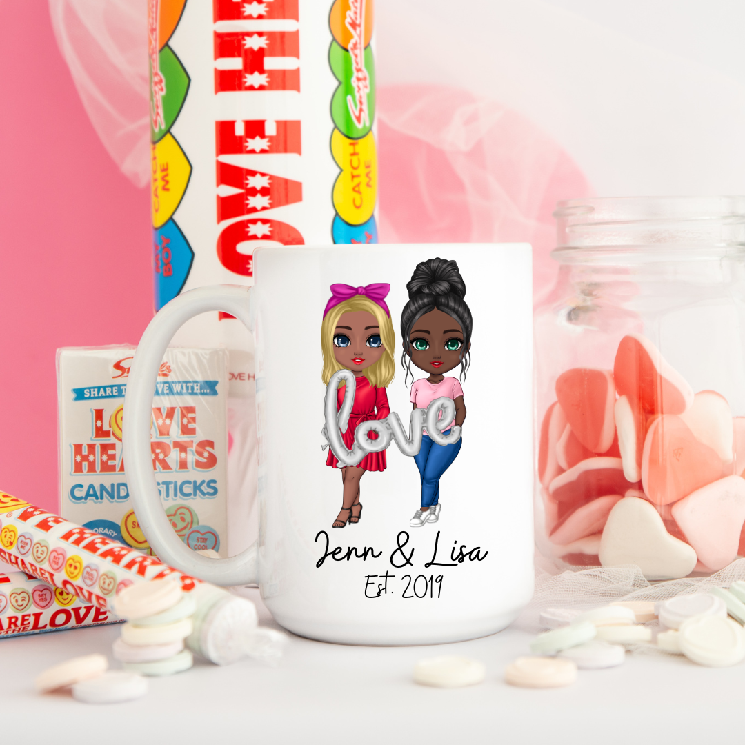 Custom Mug, 15oz LOVE Couples