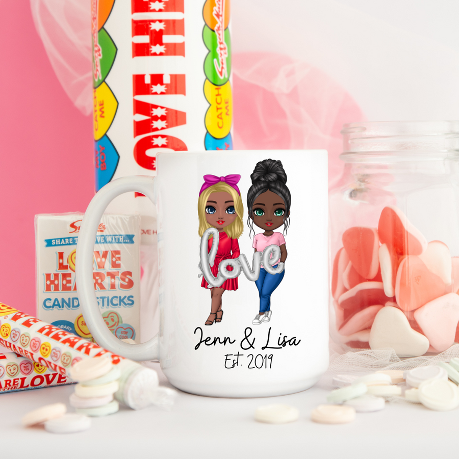 Custom Mug, 15oz LOVE Couples