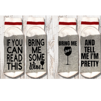 Cabin Socks, WINE, If You Can Read This