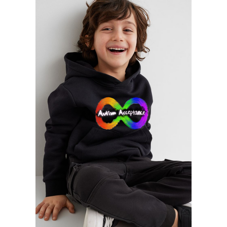 Hoodie Autism Acceptance, The Artsy Autistic, Youth Unisex