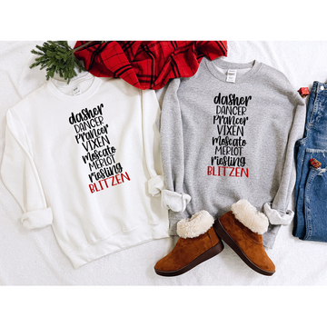 Sweatshirt, Dasher Dancer Blitzen