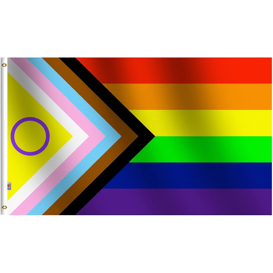Flag, Intersex Pride Progress Flag, 3ft x 5ft