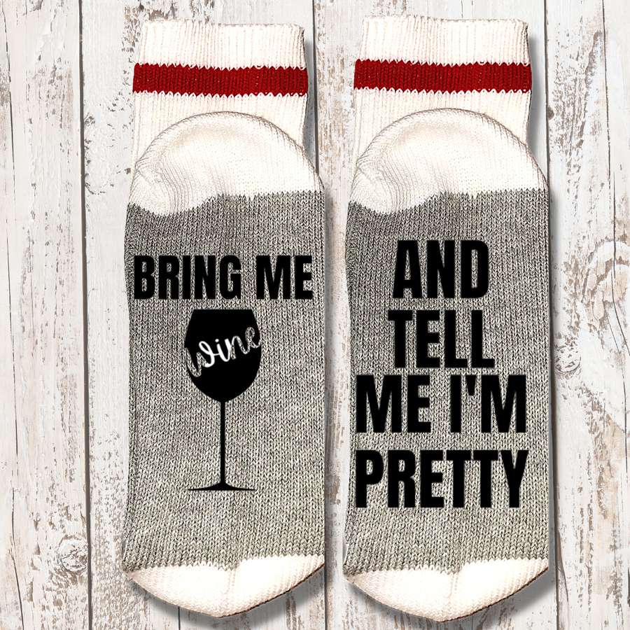 Cabin Socks, WINE, If You Can Read This