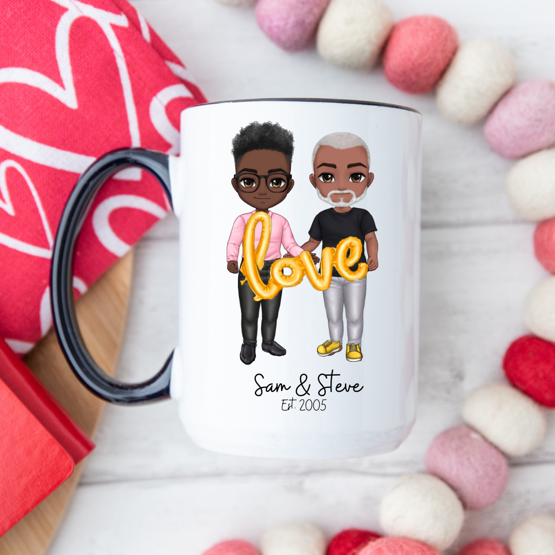 Custom Mug, 15oz LOVE Couples