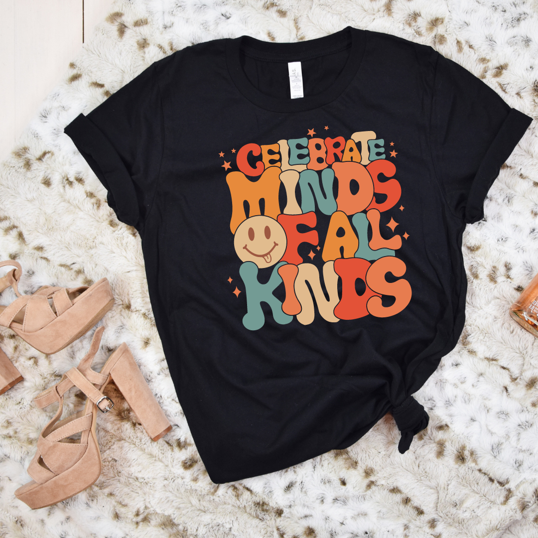 T-Shirt, Celebrate Minds of All Kinds, Adult Unisex