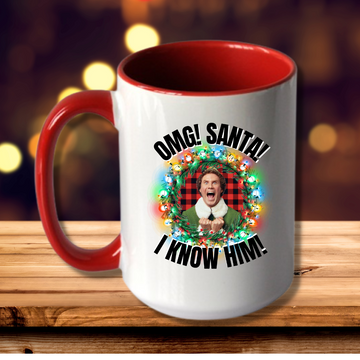 Mug, 15oz, OMG! SANTA!