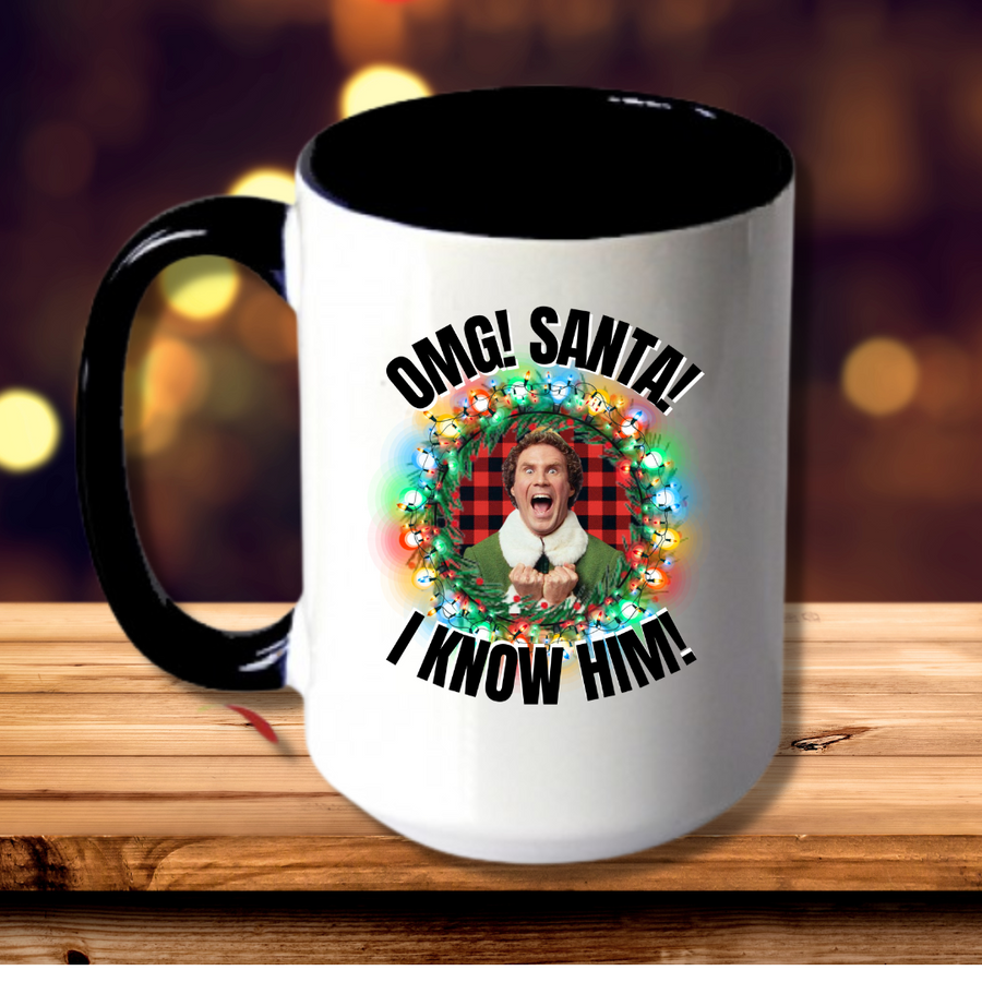 Mug, 15oz, OMG! SANTA!